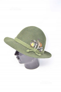 Cappello Da Uomo In Lana cotta Verde Stile Alpino J. Burnwalder 56-57 cm 
