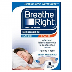 Breathe right respirabene cerotti nasali classici grandi 10pz