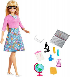 Barbie Bambola Insegnante con 10 Accessori tra cui Computer e Mappamondo