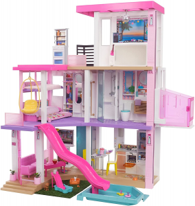 Barbie  Casa dei Sogni per Bambole con 10 Aree di Gioco Come Una Stanza per Le Feste piu di 75 Accessori