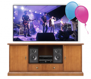 PRIX CASSÉ - Meuble Tv Hi-fi en bois 160 cm largeur