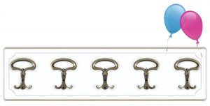 LOW PRICE! - Lacquered hat and coat rack 5 hooks