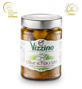 Olive schiacciate in olio extra vergine d'olia - Vizzino