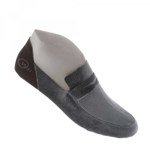 Scarpa da casa mocassino indoor pantofola velluto London grigio WAI