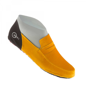 Scarpa da casa mocassino indoor pantofola velluto Mirra giallo WAI