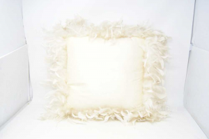 Cushion White Zara Home With Feathers 40x40 Cm In Silk