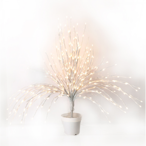 HERVIT - Corallo luminoso bianco con vaso 90cm 280led