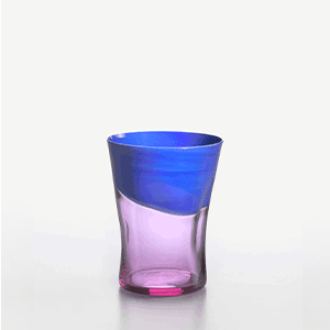 Water Glass Dandy Blue-Peach