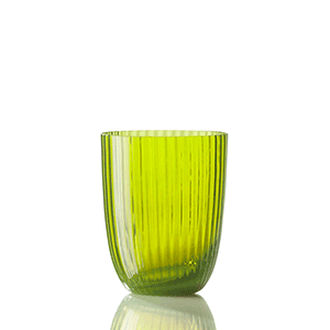 Bicchiere Idra Rigato Verde Acido