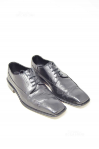 Shoes Man Black Elegant True Leather N° 40