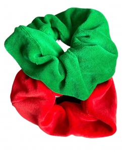 Set Natale - Elastici grandi verde&rosso