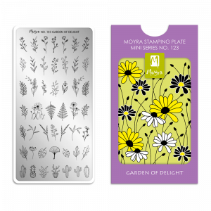 STAMPING PLATE MINI SERIES 
NO.123 GARDEN OF DELIGHT