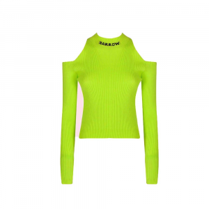 BARROW Maglia Knitted Wool Top Yellow Fluo