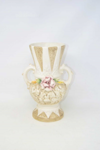 Vaso In Ceramica Capo Di Monte Altezza 29 Cm
