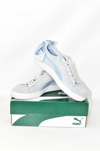 Shoes Puma Woman Light Blue With Bow N° 37