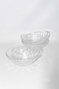 4 Ciotole In Plastica Trasparente Tupperware