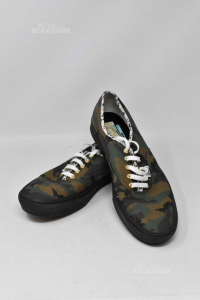 Shoes Man Vans Green Camouflage New N°.46