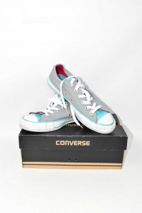 Shoes Woman All Star Converse Light Blue Gray Pink N°.37.5