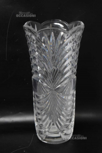 Vase Holder Glass Flowers With Pattern - Archi 30 Cm Height