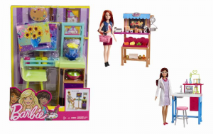 Mattel Barbie Arredamenti Carriere Assortiti Artista Negozio Alimenti Laboratorio FJB25 