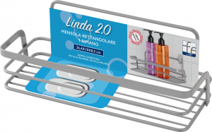 Linda 2.0: Mensola rettangolare 1 ripiano con trattamento antipolvere e antiruggine