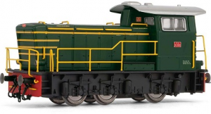 FS, Locomotiva diesel D.245, livrea verde, epoca IV-V