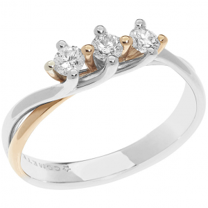 Anello donna Trilogy Gioielli Comete in oro 750% con diamanti ANB2578
