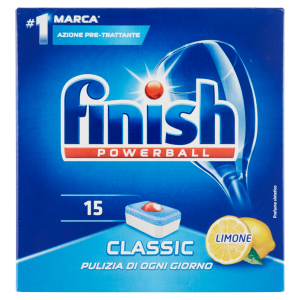 Finish Power Detergente Limone 15 Tabs Regular Pastiglie  280 Gr