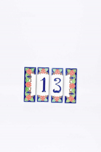 Tiles Luciano Creations Italy Per Number Civic 10x3.5 - Cad.4 Pieces