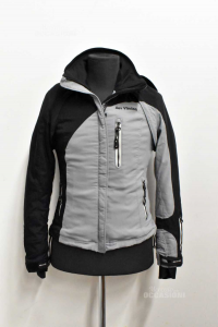 Ski Jacket Colle Size.42 Grey Black Woman