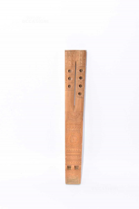 Wooden Flute Double Hand Carved 31 Cm