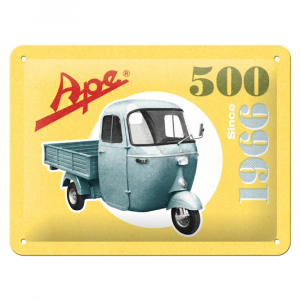Cartello Ape 500 - Since 1966 in metallo Nostalgic Art