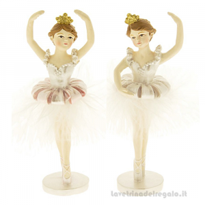 Ballerina in resina con Piume 16 cm - Bomboniera comunione bimba