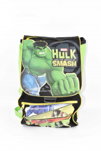 Zaino Scuola Hulk Marvel Nero Verde