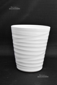 Vaso Per Piante Bianco In Terracotta 15 X 13 Cm Diametro
