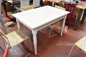 Wooden Table White Rustic (legs Stondate)