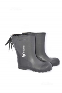 Rubber Boots As By Child Black New Viking Size 31 With Spaghi