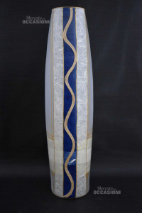 Vase Holder Glass Flowers Satin M.ginestri H 51 Cm Mod1 Puntoarte Made In Italy