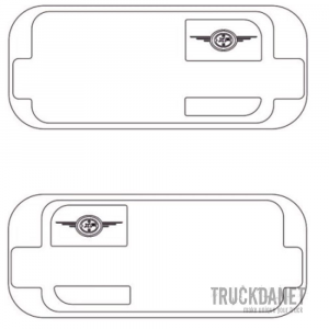 DAF Handle cover with decoration 'XF' 