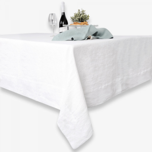 Tovaglia Ponza in lino Bianco - 170x170