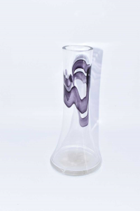 Vase Glass With Shades Purple 26 Cm