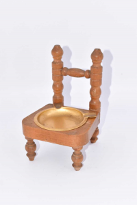 Wooden Chair Ashtray 16x11 Cm