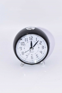 Allarm Clock In Plastic Black With Led