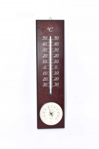 Thermometer And Barometer Wood