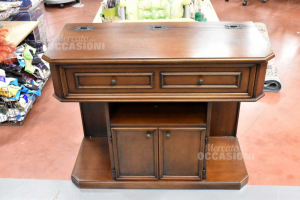 Console With Caisson Wood Brown Size 100x84 Cm