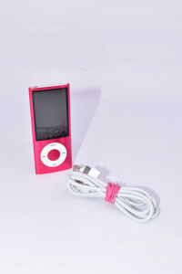 Ipod Apple Fuchsia Model Ym017h3v72l With Cable (silk-screened With Name)