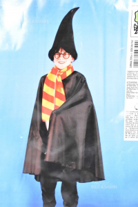 Costume Di Carnevale Da Mago ( Harry Potter) Taglia Unica H 90 Cm