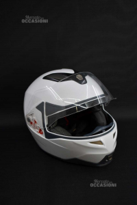 Motorcycle Helmet White Size M