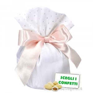 Portaconfetti rigido Bianco linea Stella 14x14x8 cm - Made in Italy - Sacchetti