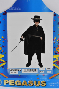 Carnevale Vestito Zorro Bambino 9-10 Anni 115 Cm